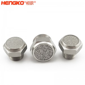 廠家直銷(xiāo)316不銹鋼燒結(jié)消聲器耐高溫降噪,粉末燒結(jié)氣動(dòng)元件可按需定制