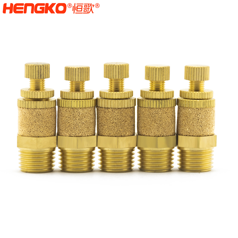 批量定制1/8″ 1/4″ HC/HB燒結不銹鋼銅氣動排氣節流閥消聲器 Featured Image