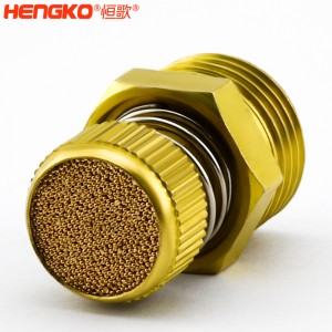 廠家批發HSD型可調節青銅消聲消音器多規格耐高溫消音降噪，用于電磁閥氣動靜音器接頭